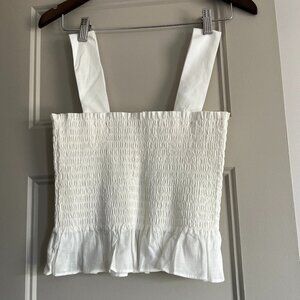 Uniqlo Cotton Shirred Sleeveless Blouse Size M